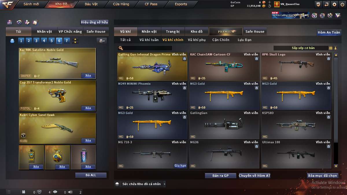 shop acc cf uy tin gia re